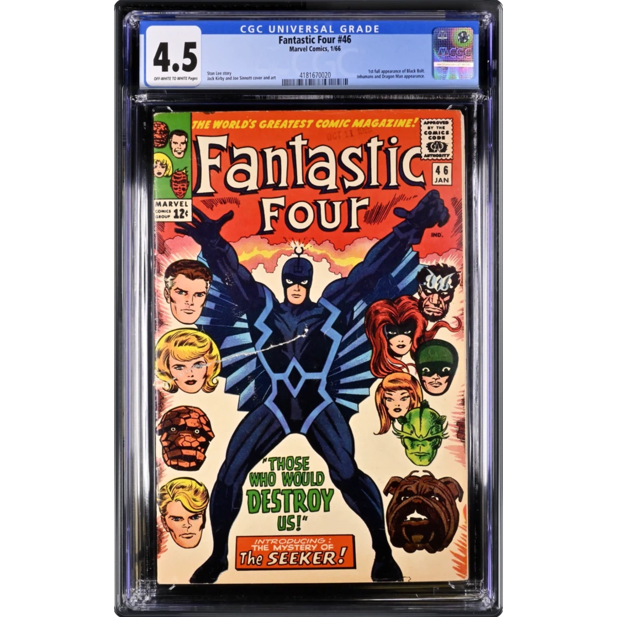 Fantastic Four #46 CGC 4.5 Off-white to White Pages (Marvel Comics, 1/66) - Universal