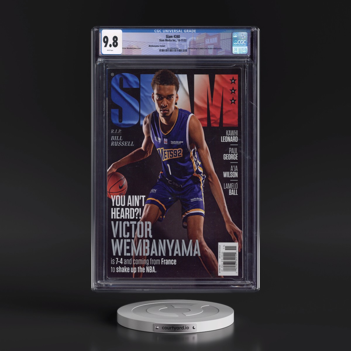 SLAM #240 CGC 9.8 White Pages (Slam Media Inc., 10-11/22) - Universal Wembanyama Variant