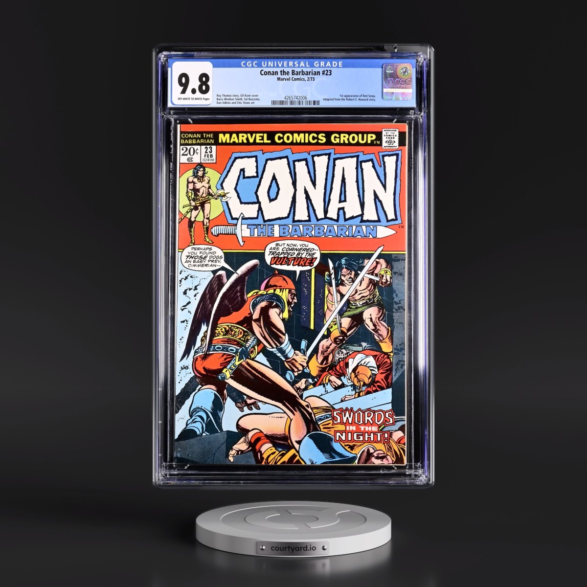 Conan the Barbarian #23 CGC 9.8 Off-white to White Pages (Marvel Comics, 2/73)