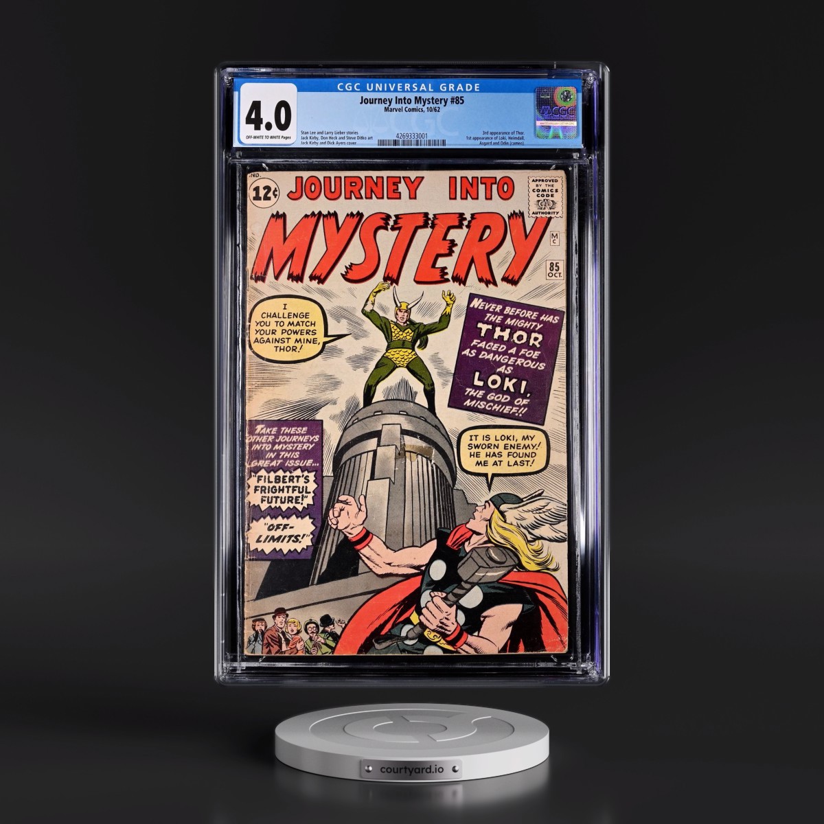 Journey Into Mystery #85 CGC 4.0 Off-white to White Pages (Marvel Comics, 10/62)