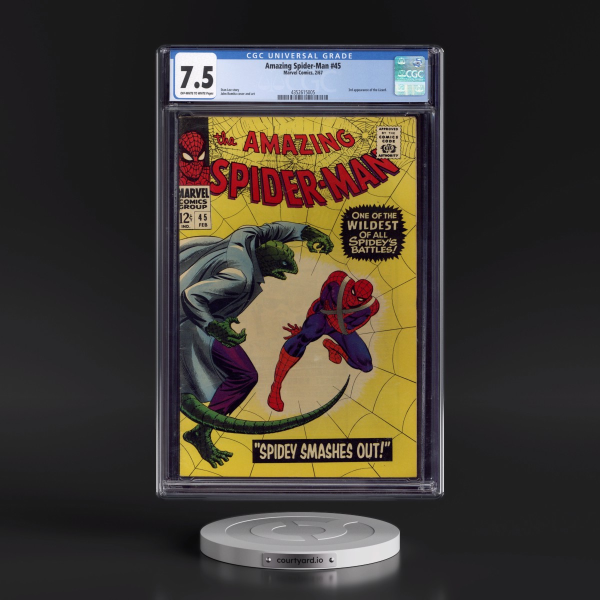 Amazing Spider-Man #45 CGC 7.5 Off-white to White Pages (Marvel Comics, 2/67) - Universal