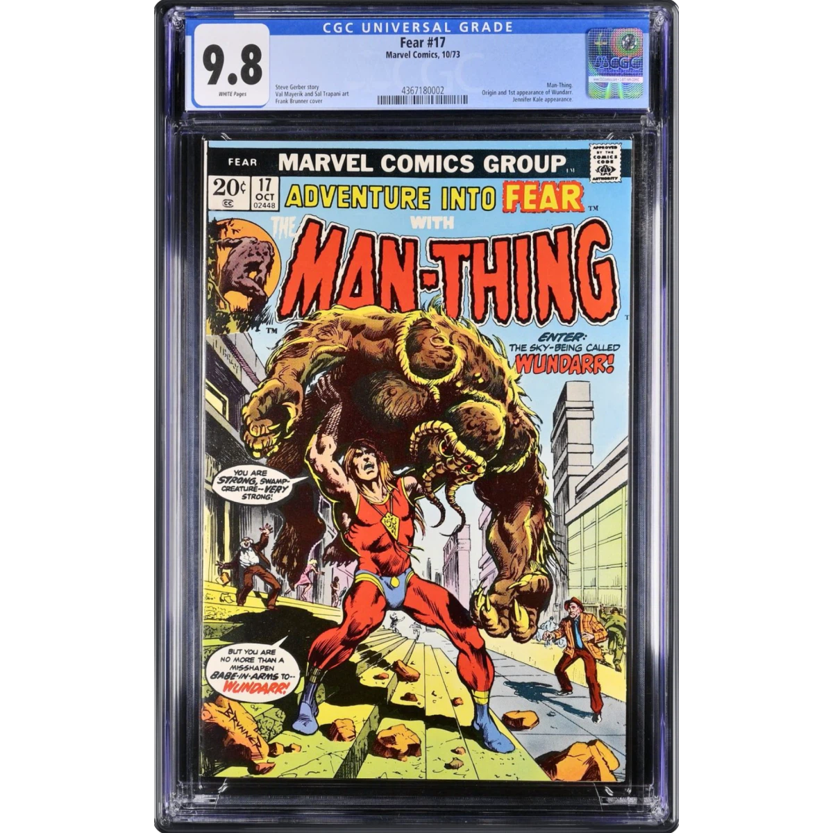 Fear #17 CGC 9.8 White Pages (Marvel Comics, 10/73) - Universal