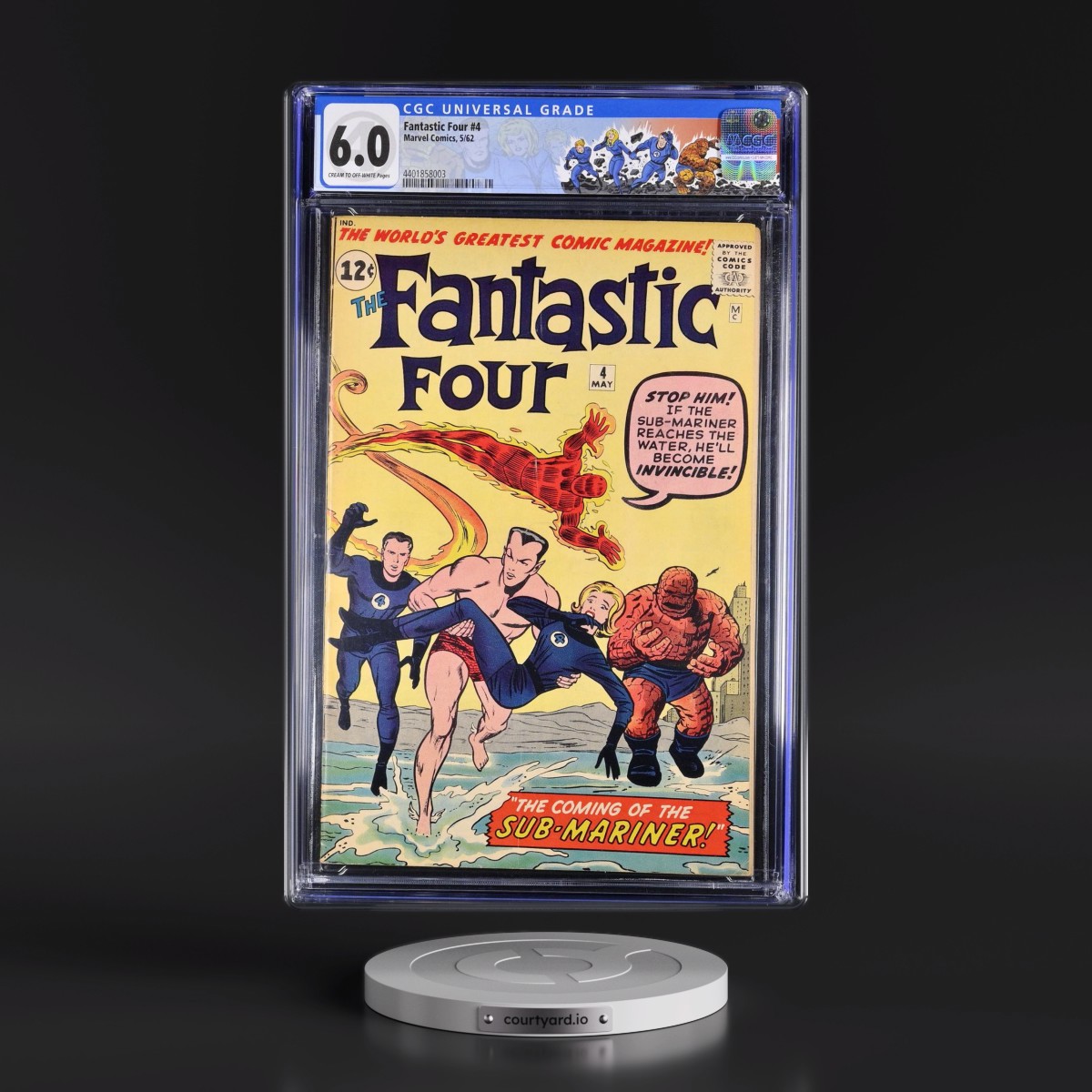 Fantastic Four #4 CGC 6.0 Cream to Off-white Pages (Marvel Comics, 5/62) - Universal