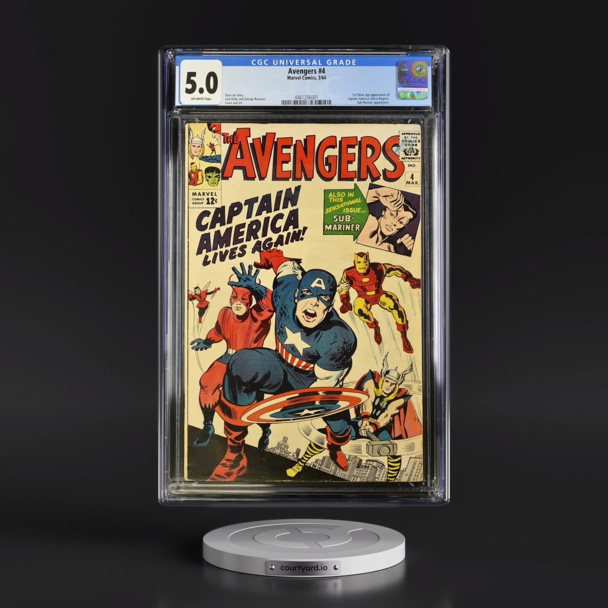 Avengers #4 CGC 5.0 Off-white Pages (Marvel Comics, 3/64) - Universal