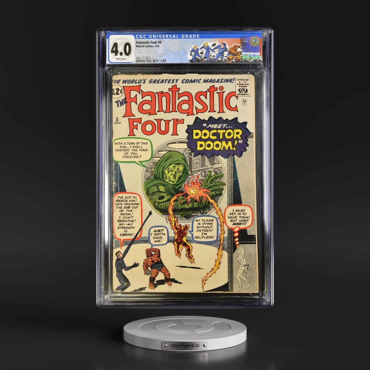 Fantastic Four #5 CGC 4.0 White Pages (Marvel Comics, 7/62)