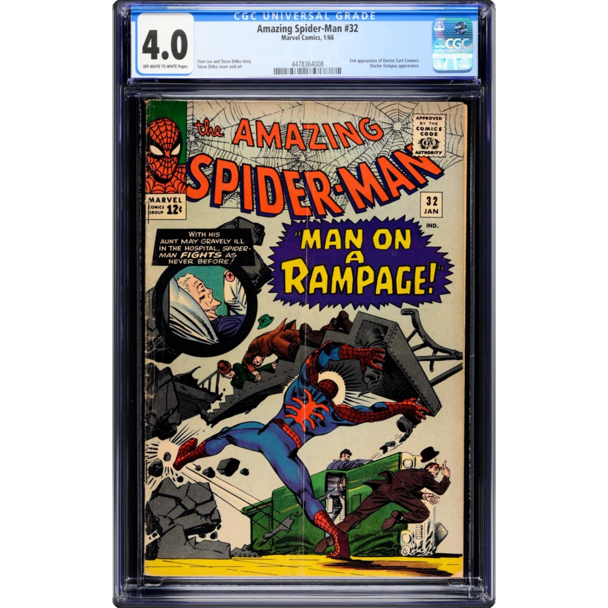 Amazing Spider-Man #32 CGC 4.0 Off-white to White Pages (Marvel Comics, 1/66) - Universal