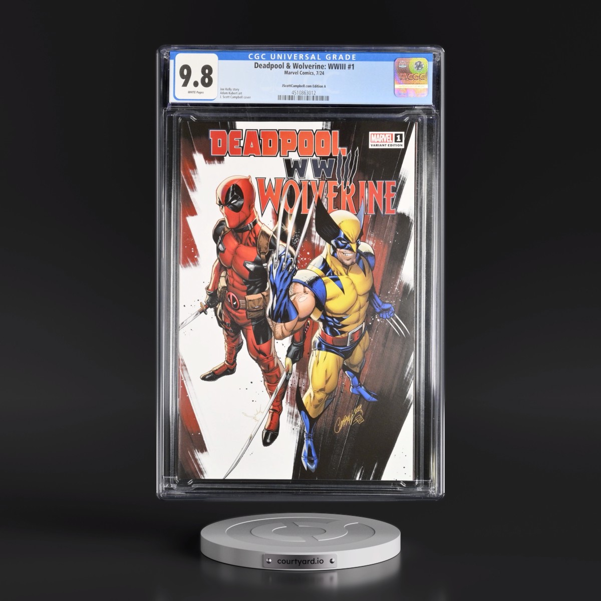 Deadpool & Wolverine: WWIII #1 CGC 9.8 White Pages (Marvel Comics, 7/24) - Universal JScottCampbell.com Edition A
