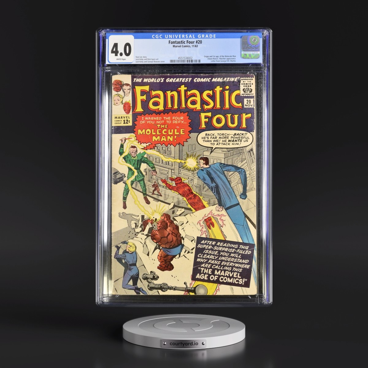 Fantastic Four #20 CGC 4.0 White Pages (Marvel Comics, 11/63) - Universal