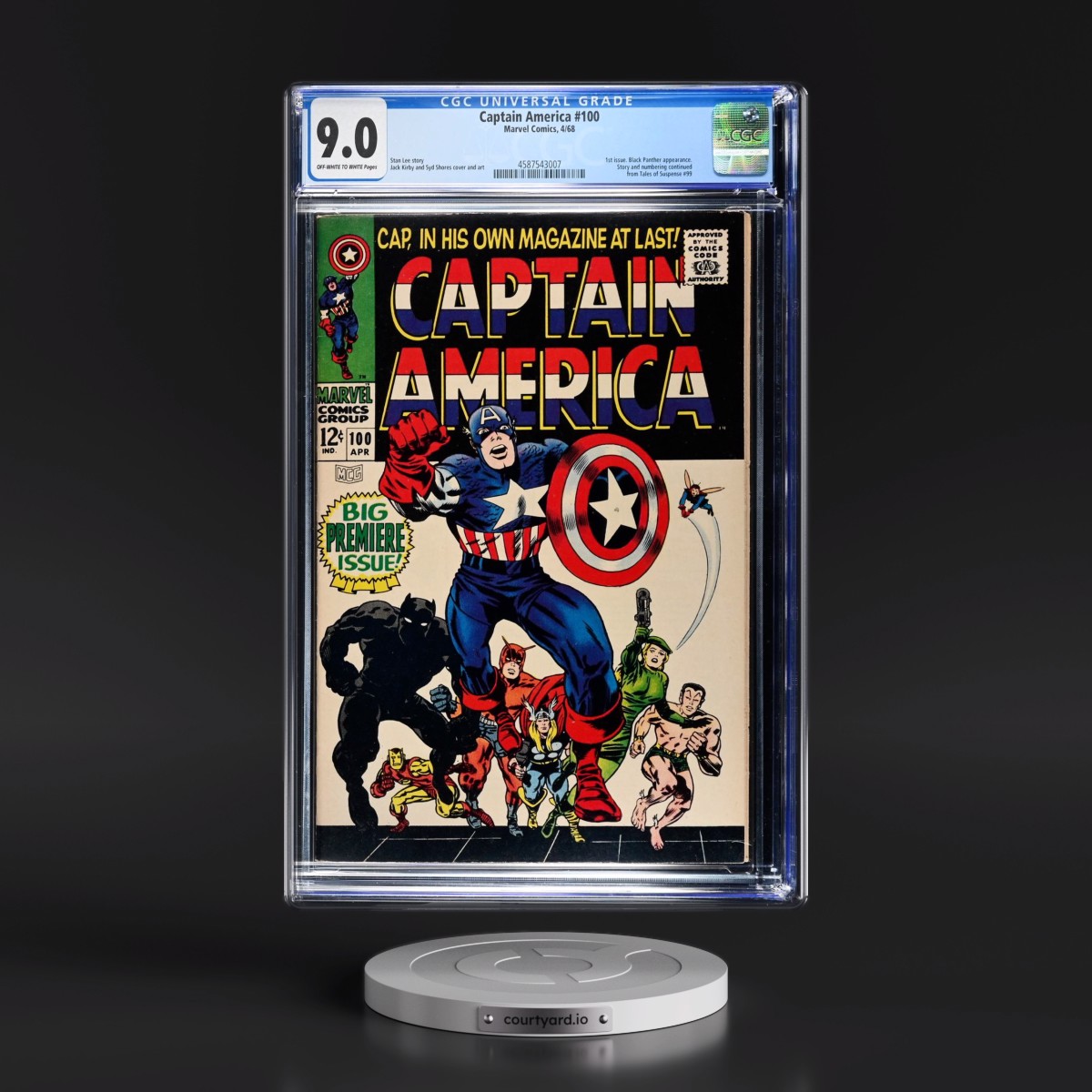 Captain America #100 CGC 9.0 Off-white to White Pages (Marvel Comics, 4/68)