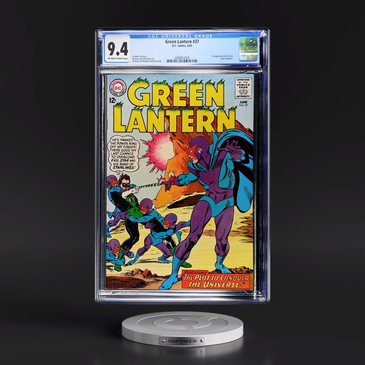 Green Lantern #37 CGC 9.4 Off-white to White Pages (DC Comics, 6/65)