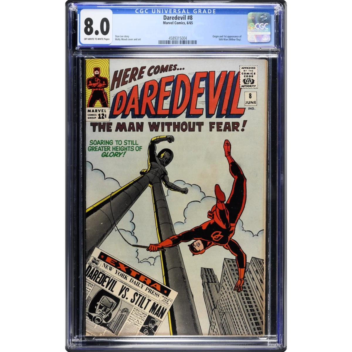 Daredevil #8 CGC 8.0 Off-white to White Pages (Marvel Comics, 6/65) - Universal