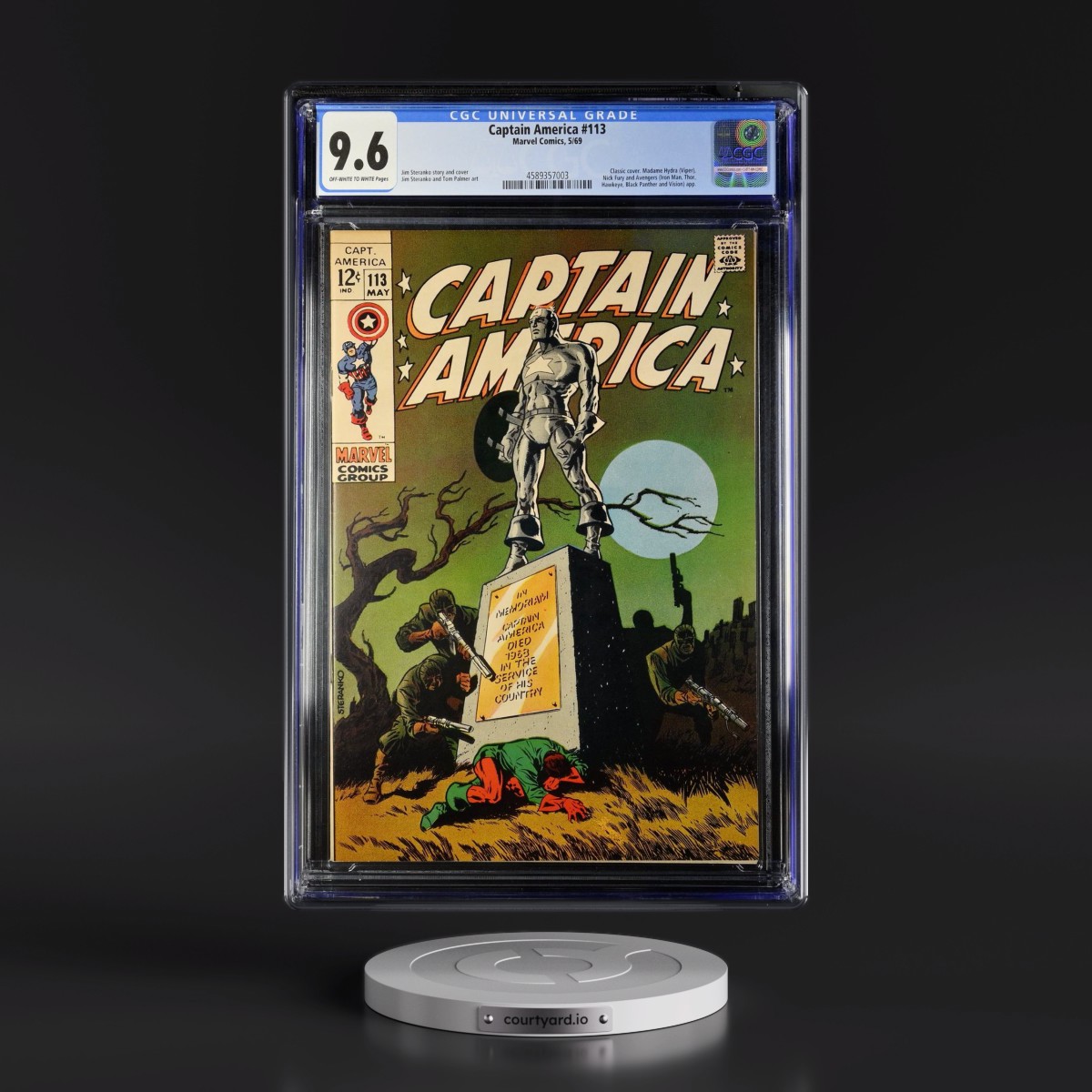Captain America #113 CGC 9.6 Off-white to White Pages (Marvel Comics, 5/69)