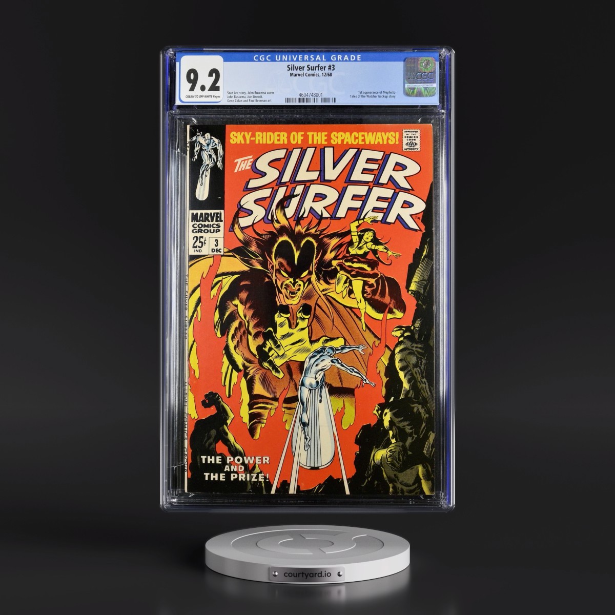 Silver Surfer #3 CGC 9.2 Cream to Off-white Pages (Marvel Comics, 12/68)