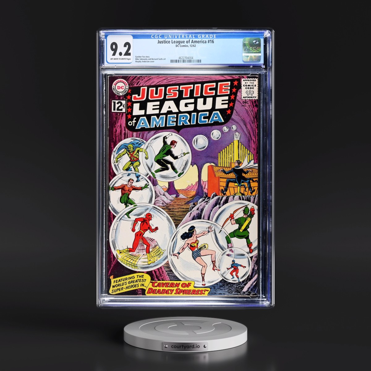 Justice League of America #16 CGC 9.2 Off-white to White Pages (DC Comics, 12/62) - Universal