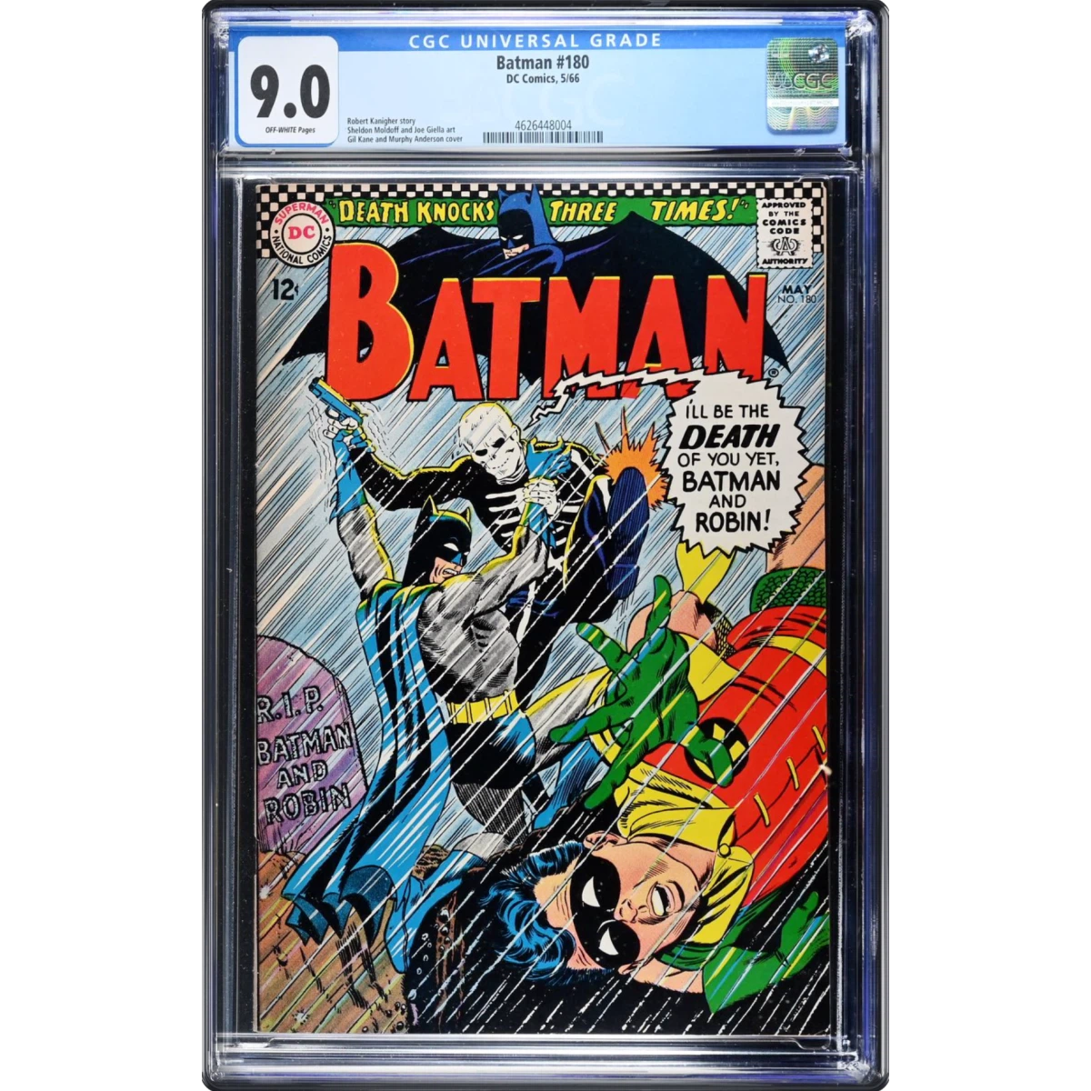 Batman #180 CGC 9.0 Off-white Pages (DC Comics, 5/66) - Universal