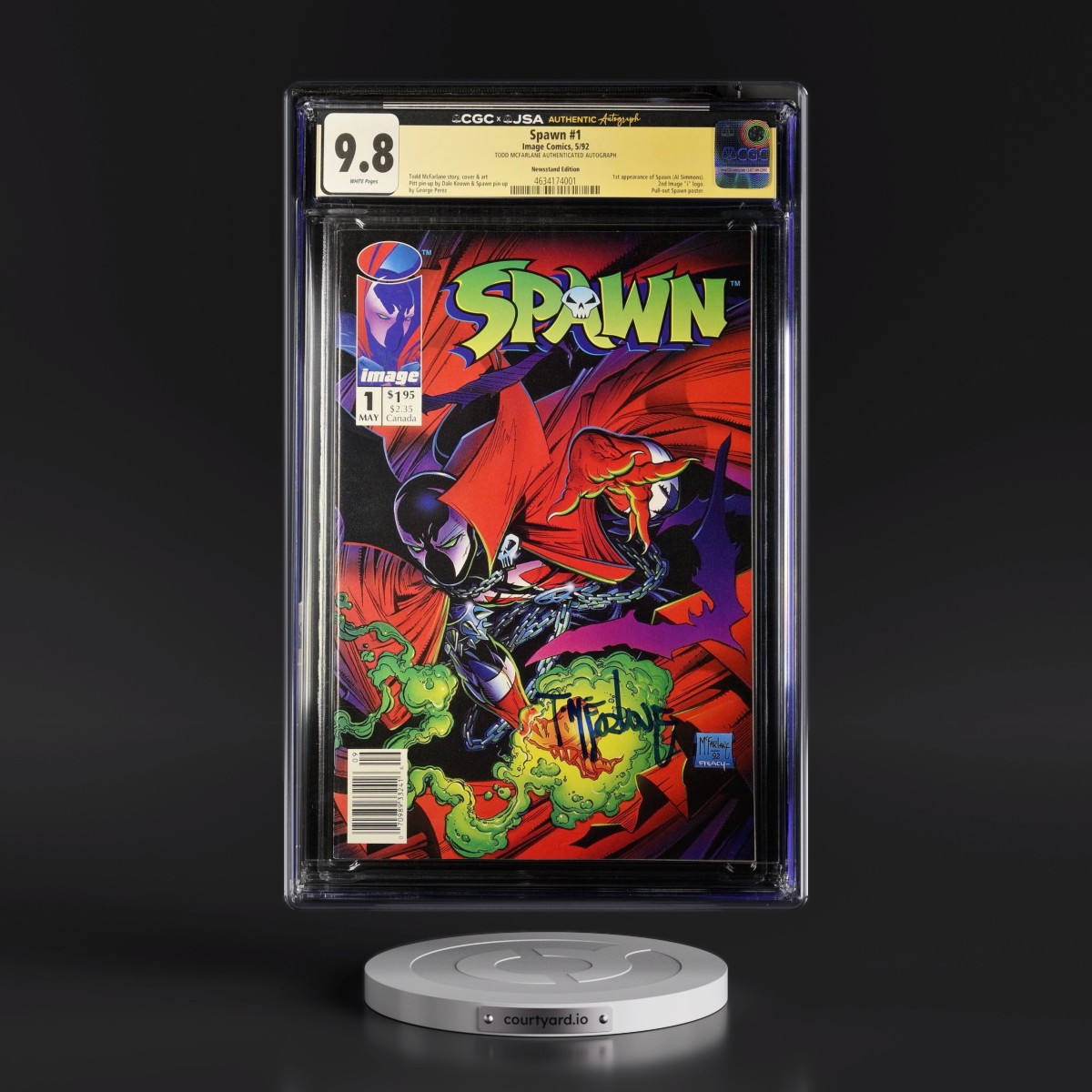Spawn #1 CGC 9.8 White Pages (Image Comics, 5/92) - Newsstand Edition CGCxJSA