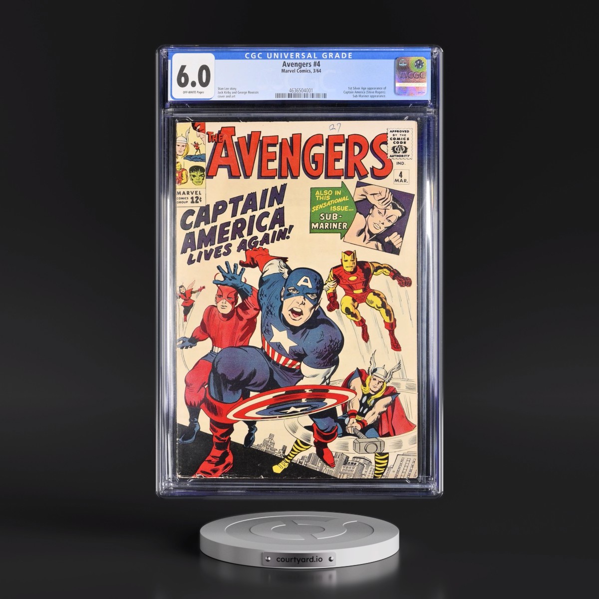 Avengers #4 CGC 6.0 Off-white Pages (Marvel Comics, 3/64) - Universal