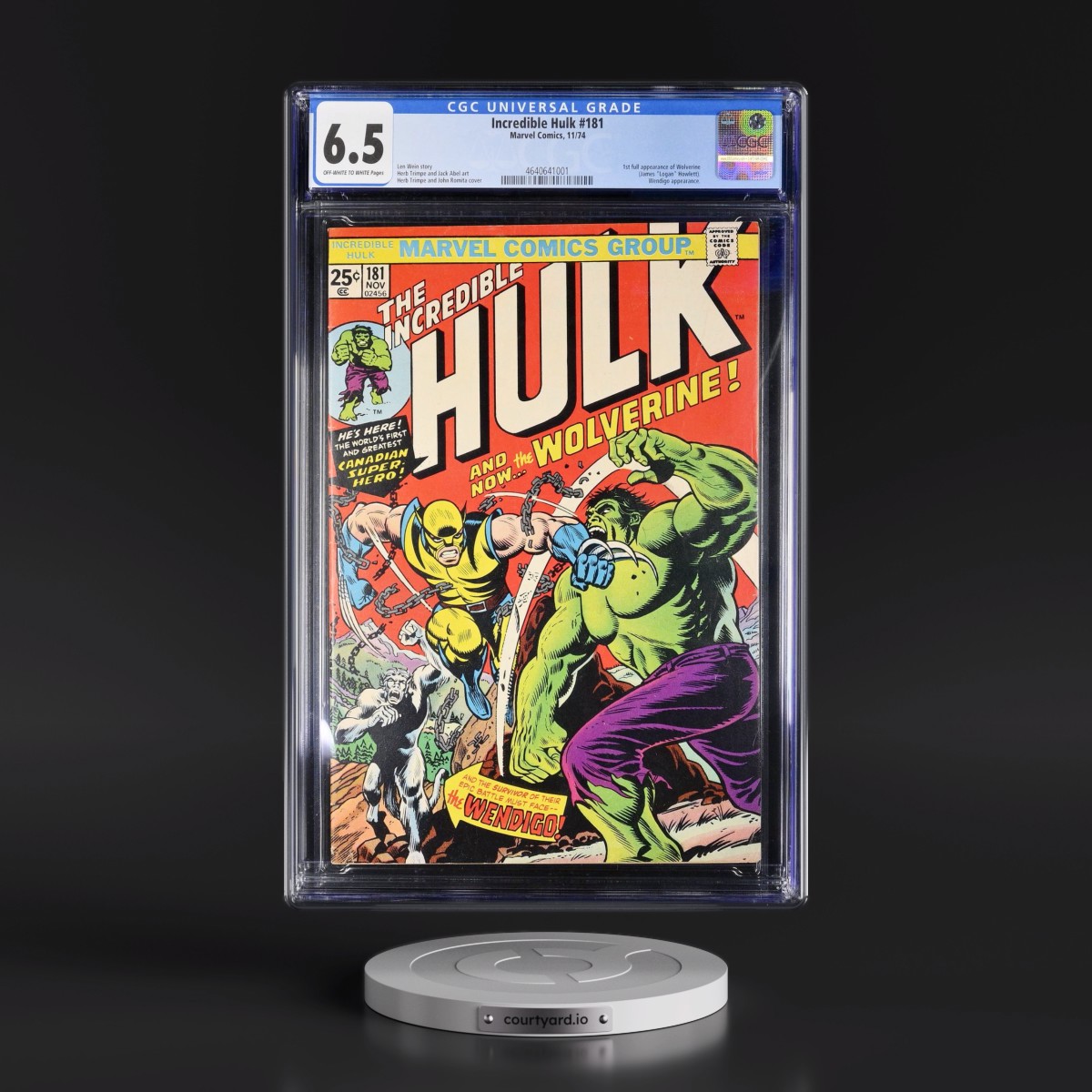 Incredible Hulk #181 CGC 6.5 Off-white to White Pages (Marvel Comics, 11/74) - Universal