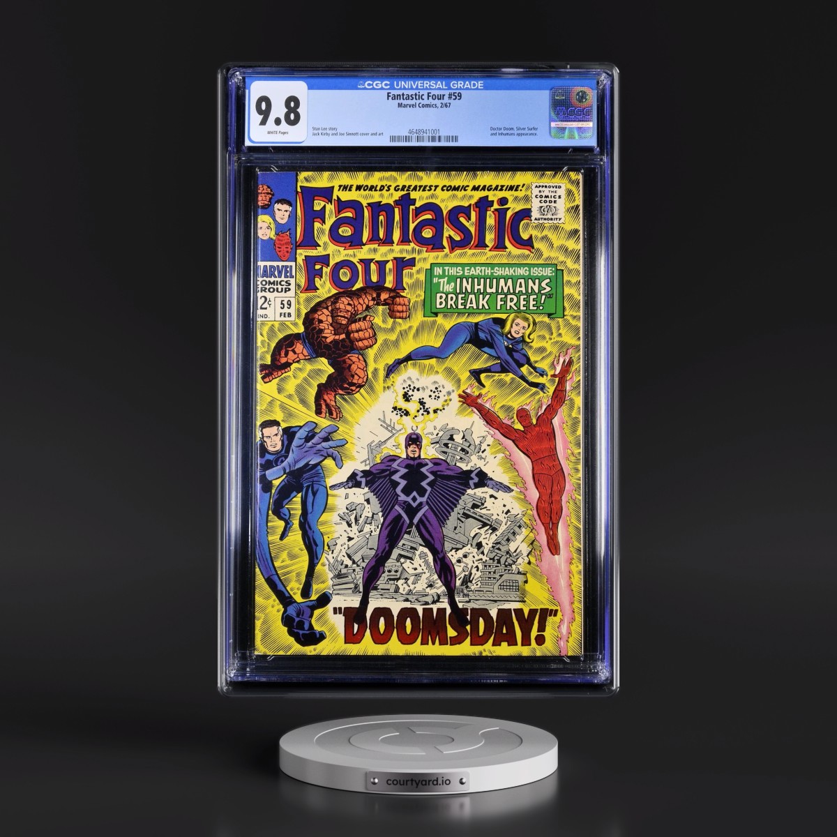 Fantastic Four #59 CGC 9.8 White Pages (Marvel Comics, 2/67) - Universal