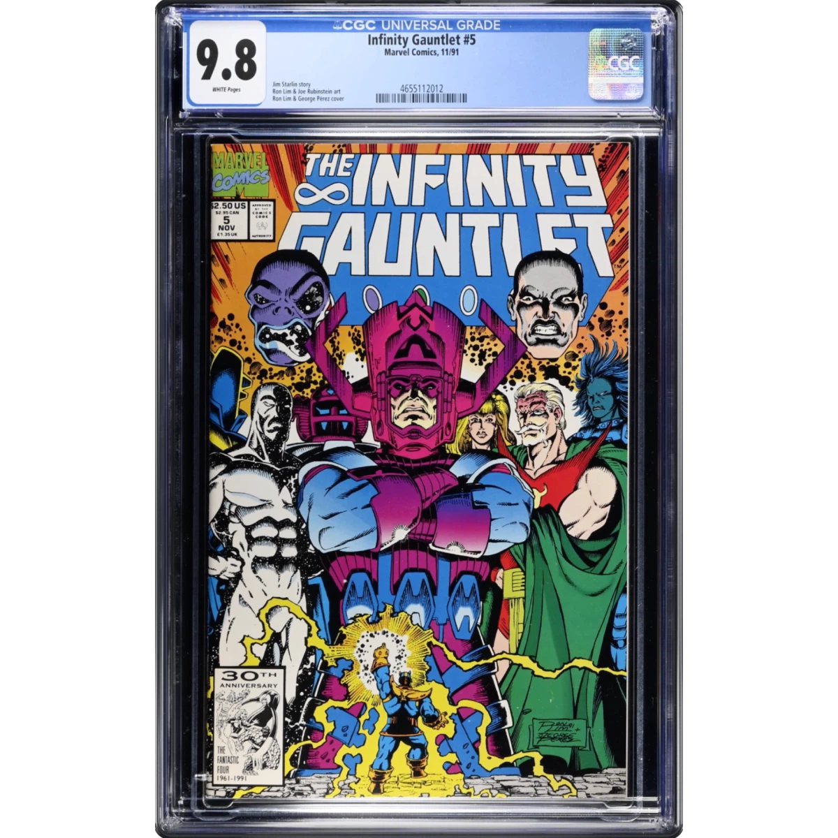 Infinity Gauntlet #5 CGC 9.8 White Pages (Marvel Comics, 11/91) - Universal