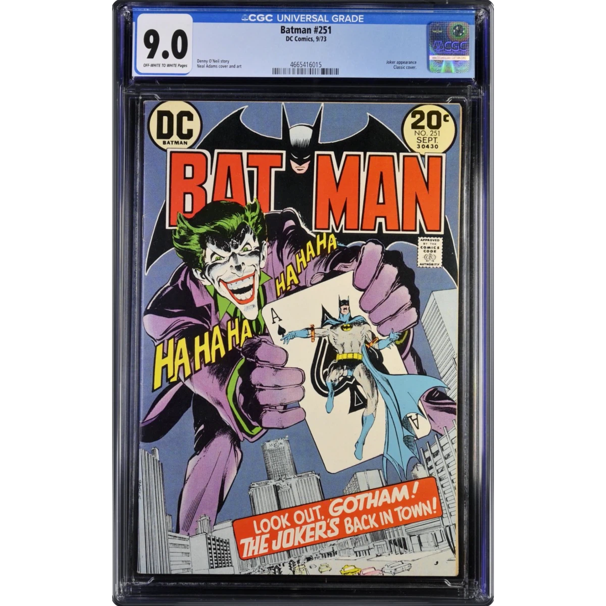 Batman #251 CGC 9.0 Off-white to White Pages (DC Comics, 9/73) - Universal
