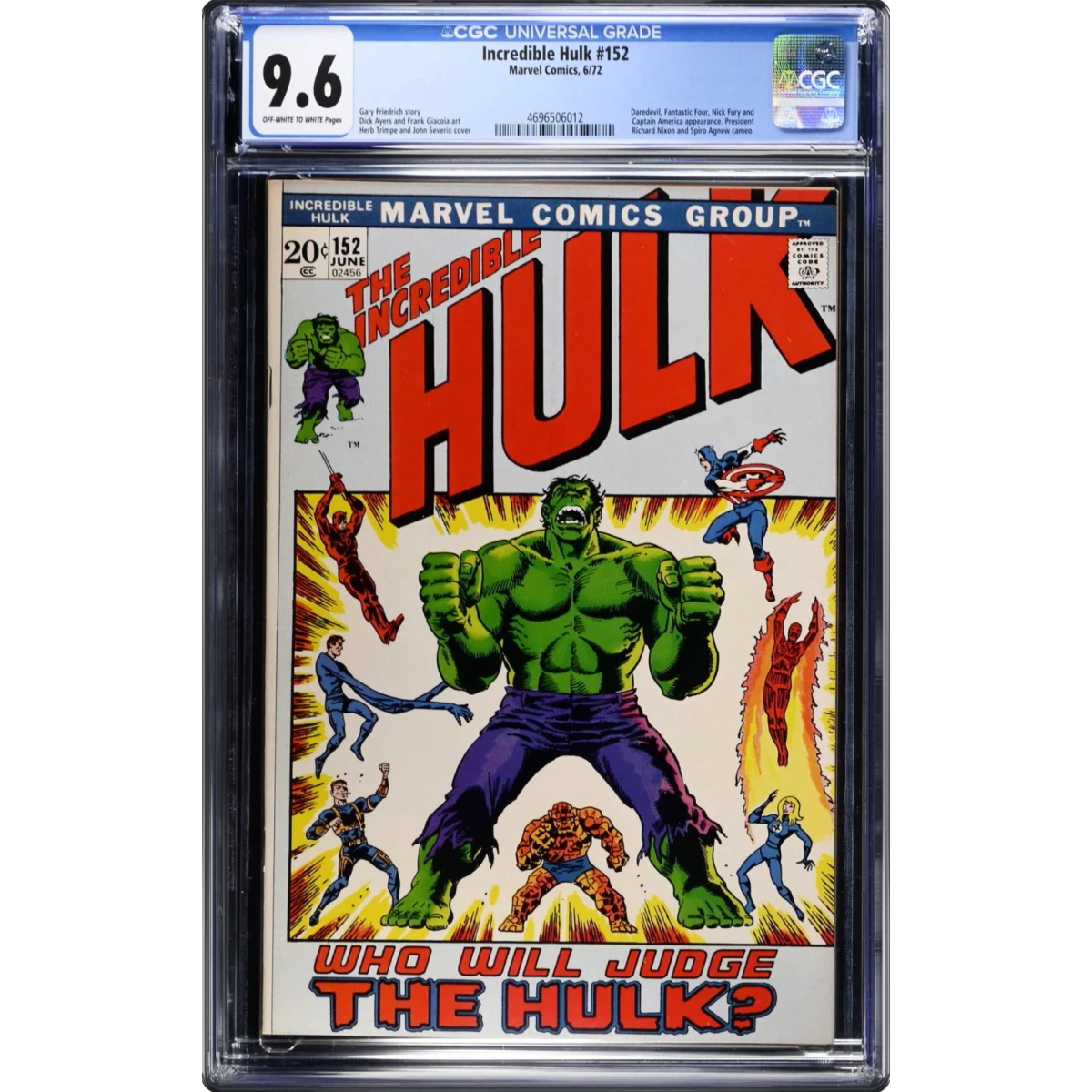 Incredible Hulk #152 CGC 9.6 Off-white to White Pages (Marvel Comics, 6/72) - Universal