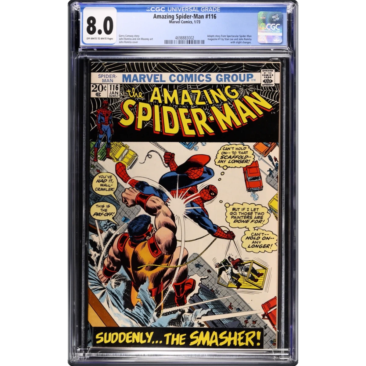 Amazing Spider-Man #116 CGC 8.0 Off-white to White Pages (Marvel Comics, 1/73) - Universal