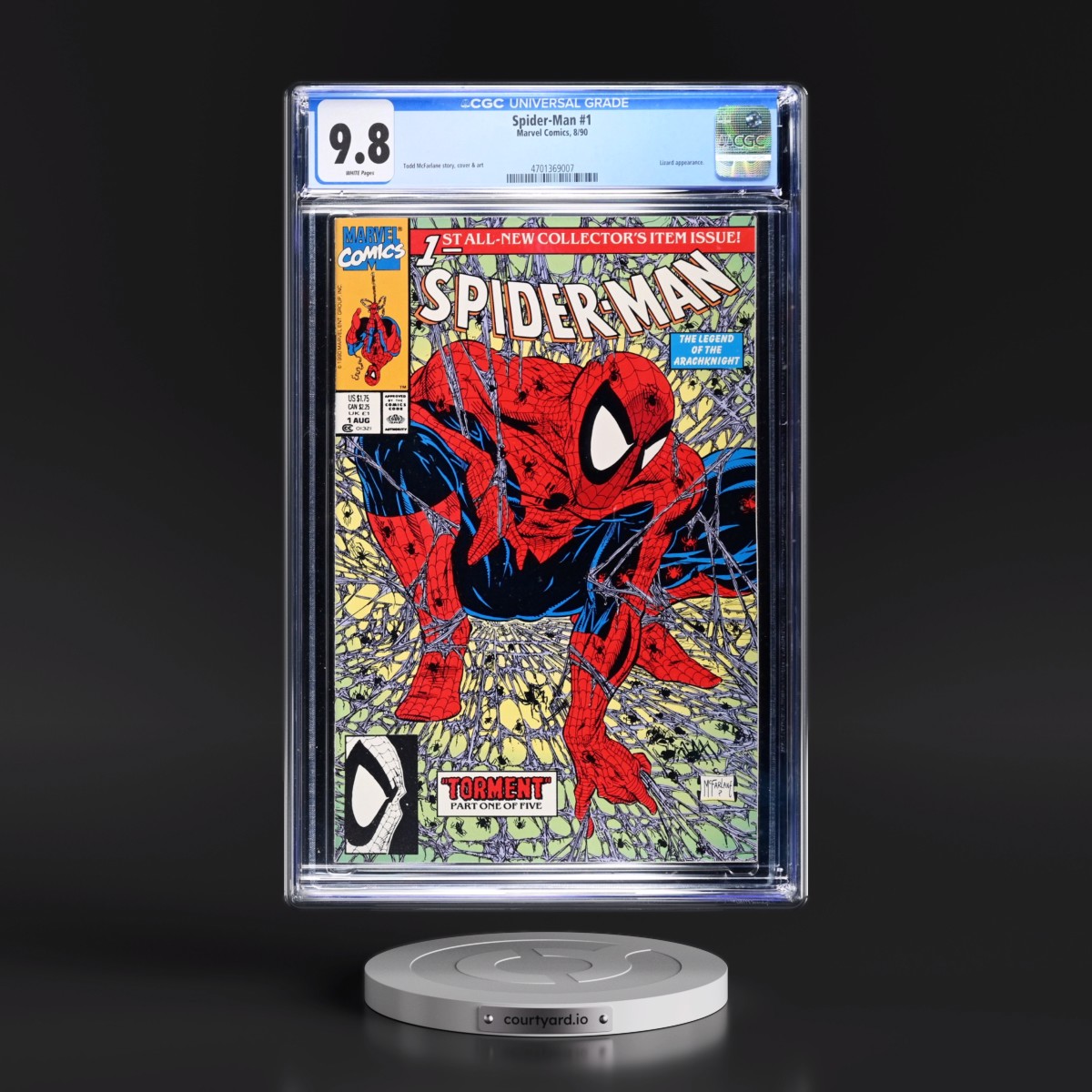 Spider-Man #1 CGC 9.8 White Pages (Marvel Comics, 8/90) - Universal