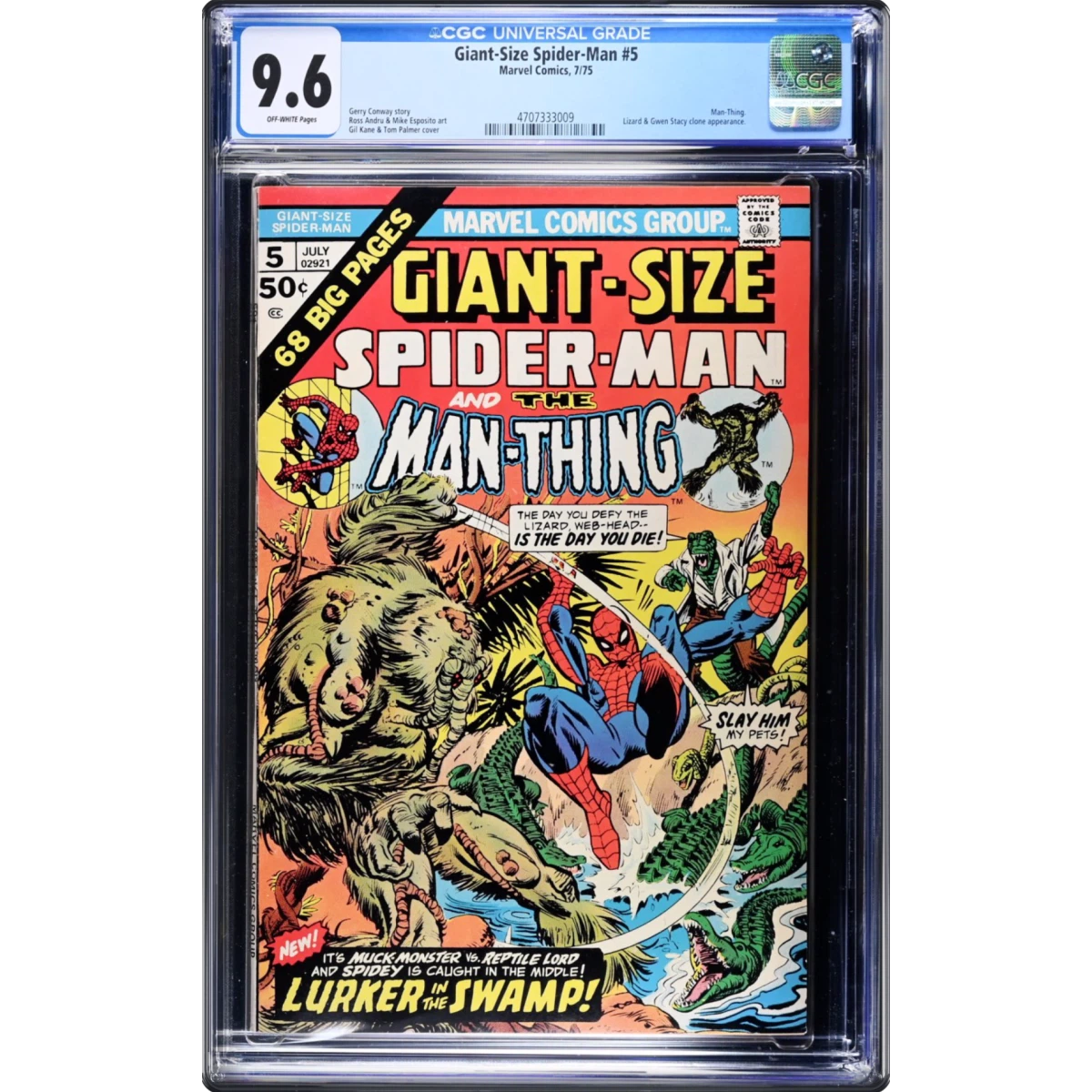 Giant-Size Spider-Man #5 CGC 9.6 Off-white Pages (Marvel Comics, 7/75) - Universal
