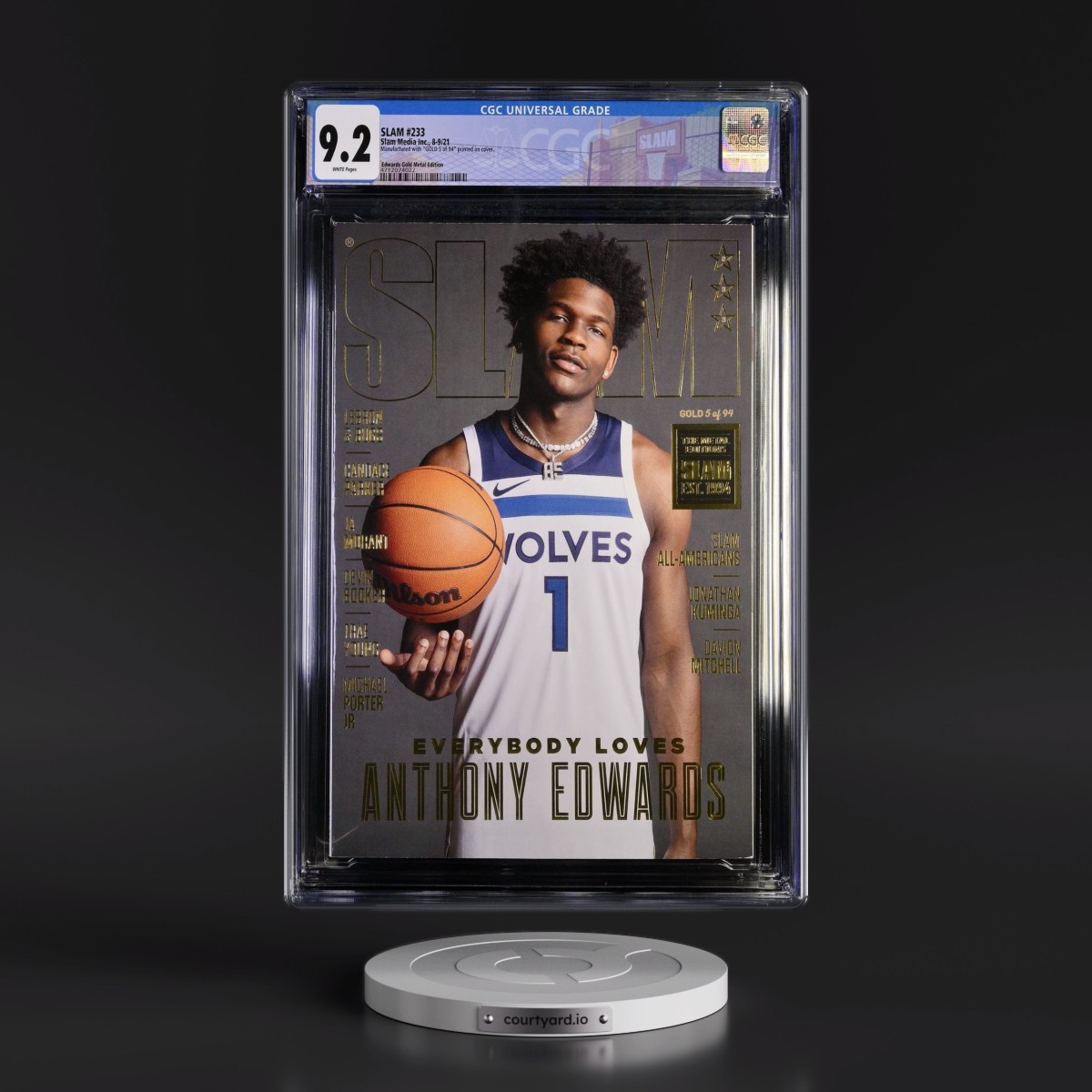 SLAM #233 CGC 9.2 White Pages (Slam Media Inc., 8-9/21) - Universal Edwards Gold Metal Edition