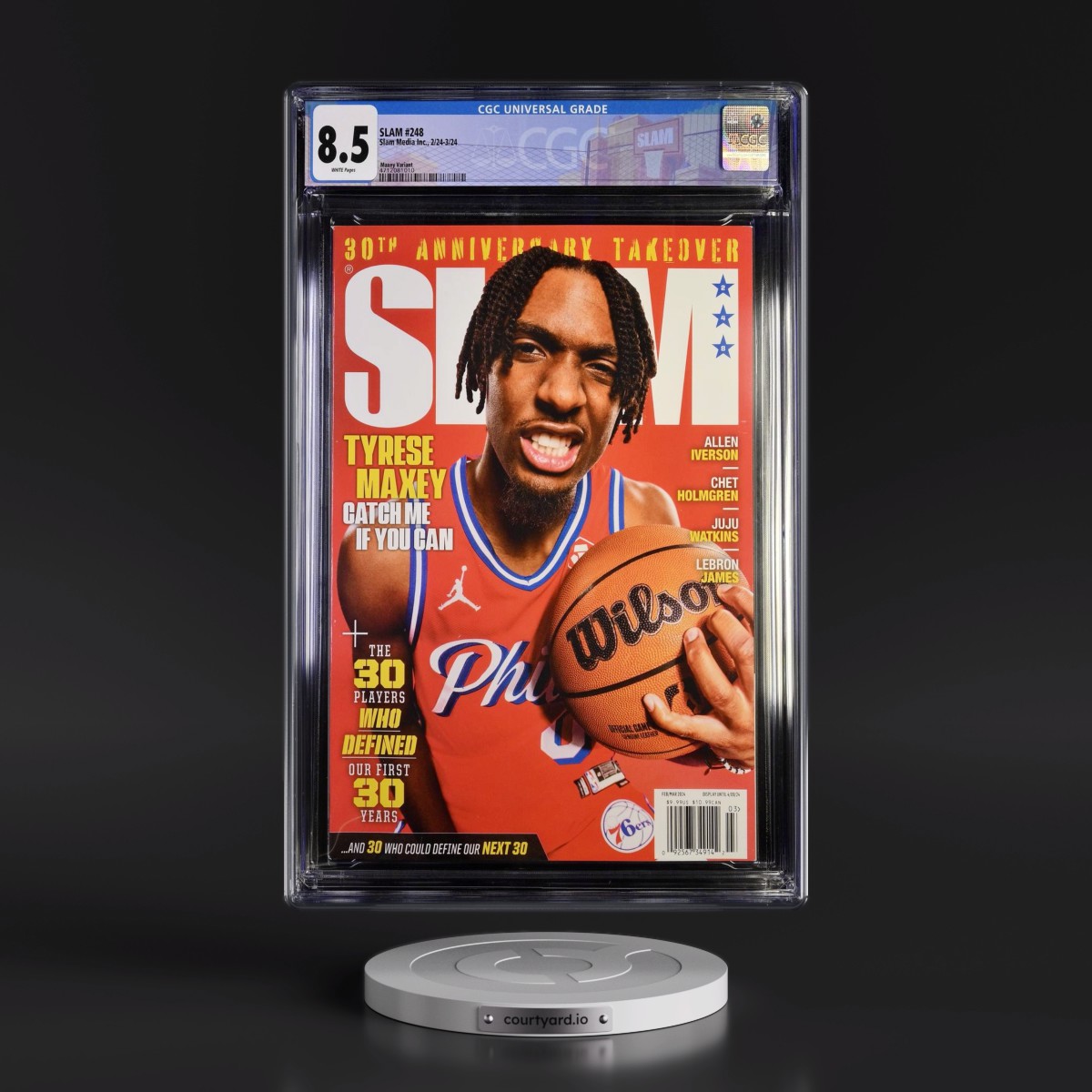 SLAM #248 CGC 8.5 White Pages (Slam Media Inc., 2/24-3/24) - Universal Maxey Variant