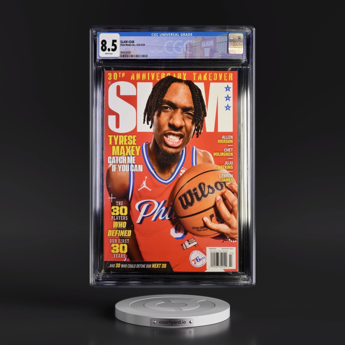 SLAM #248 CGC 8.5 White Pages (Slam Media Inc., 2/24-3/24) - Universal Maxey Variant