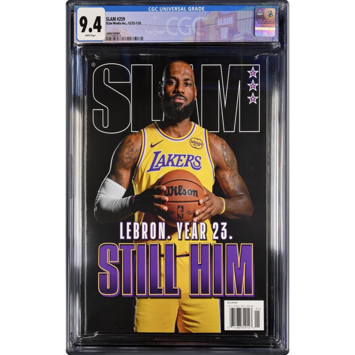 SLAM #259 CGC 9.4 White Pages (Slam Media Inc., 12/25-1/26) - Universal James Variant