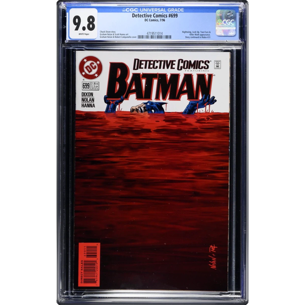 Detective Comics #699 CGC 9.8 White Pages (DC Comics, 7/96) - Universal