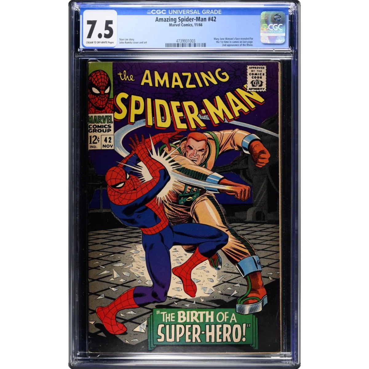 Amazing Spider-Man #42 CGC 7.5 Cream to Off-white Pages (Marvel Comics, 11/66) - Universal