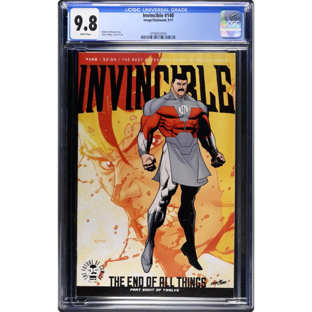 Invincible #140 CGC 9.8 White Pages (Image/Skybound, 9/17) - Universal