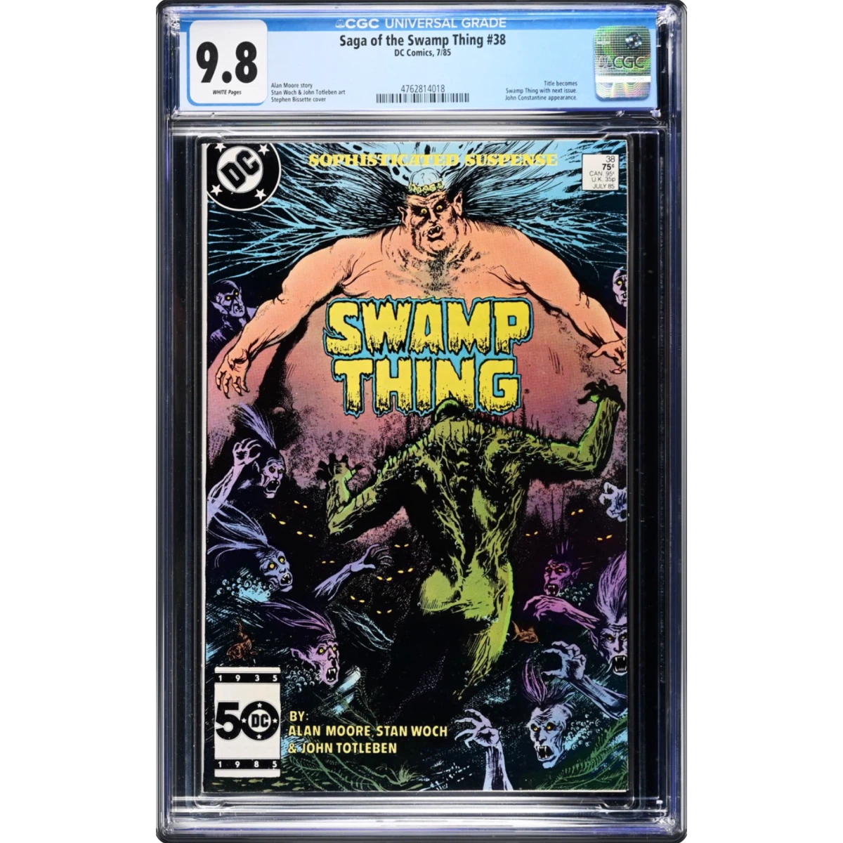 Saga of the Swamp Thing #38 CGC 9.8 White Pages (DC Comics, 7/85) - Universal