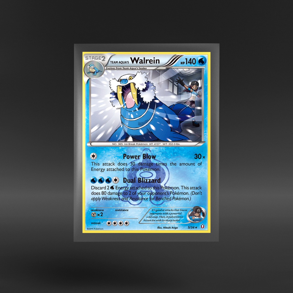 Double Crisis #5/34 Team Aqua's Walrein