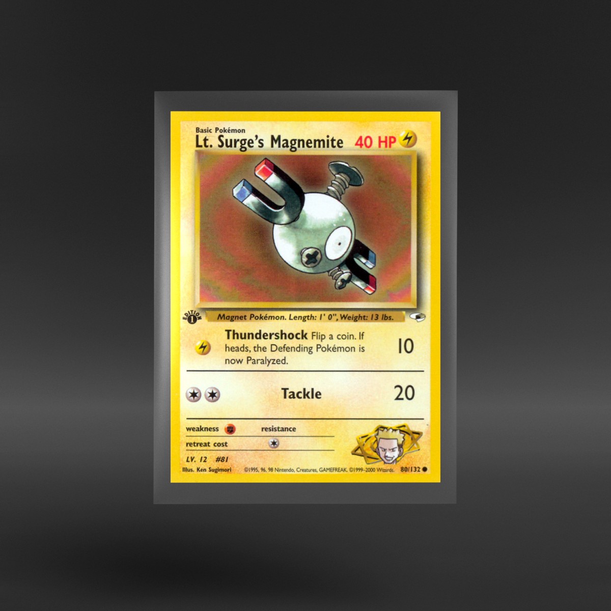 Gym Heroes #80/132 Lt. Surge's Magnemite