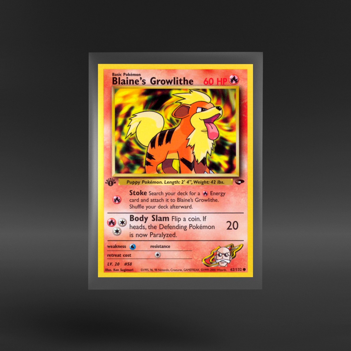 Gym Challenge #62/132 Blaine's Growlithe