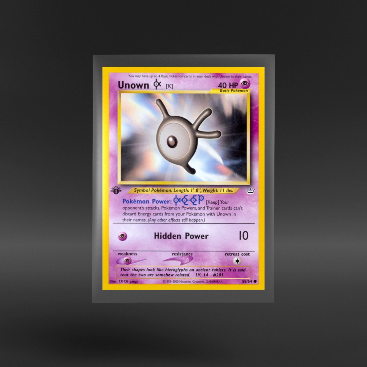 Neo Revelation #58/64 Unown [K]