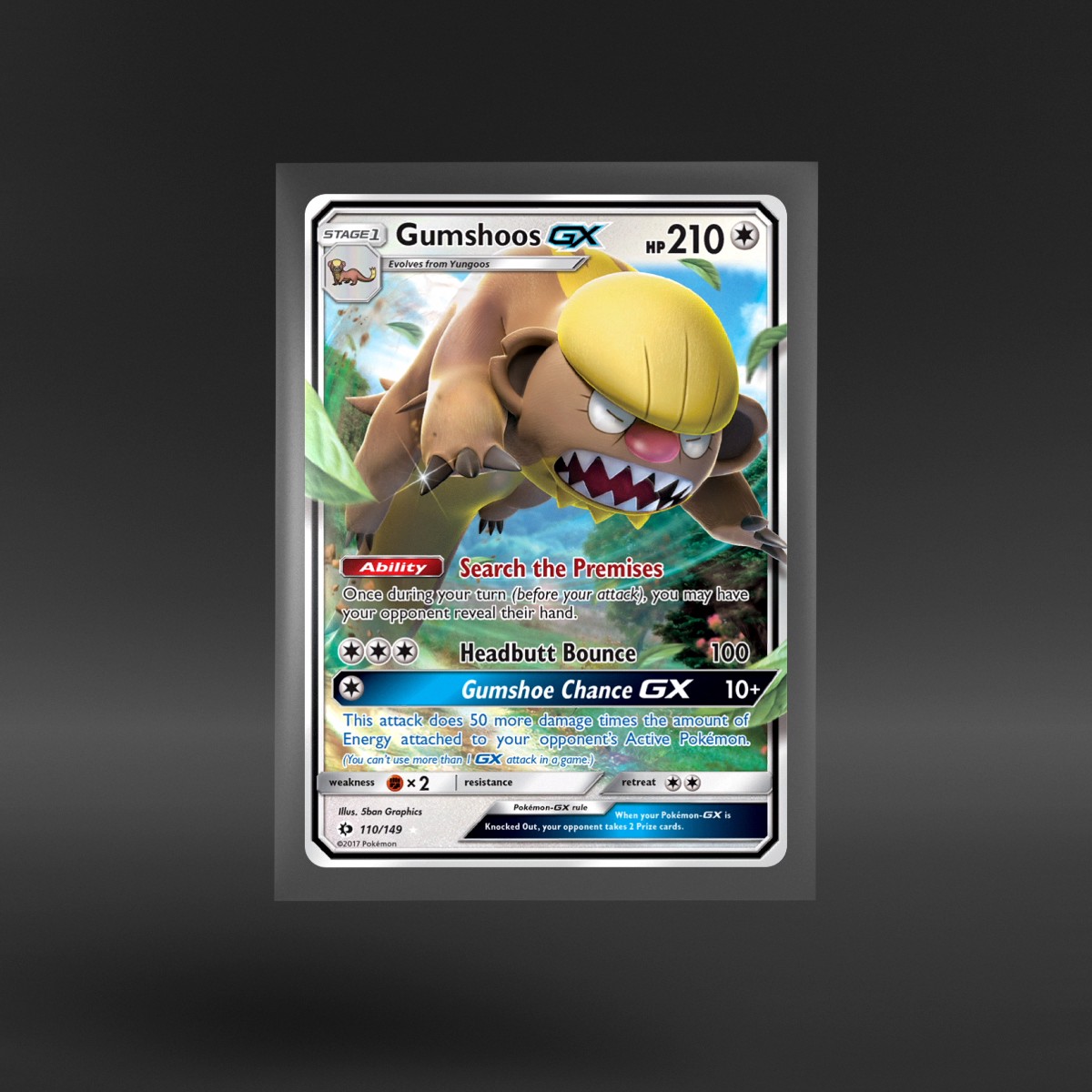 Sun & Moon #110/149 Gumshoos-GX