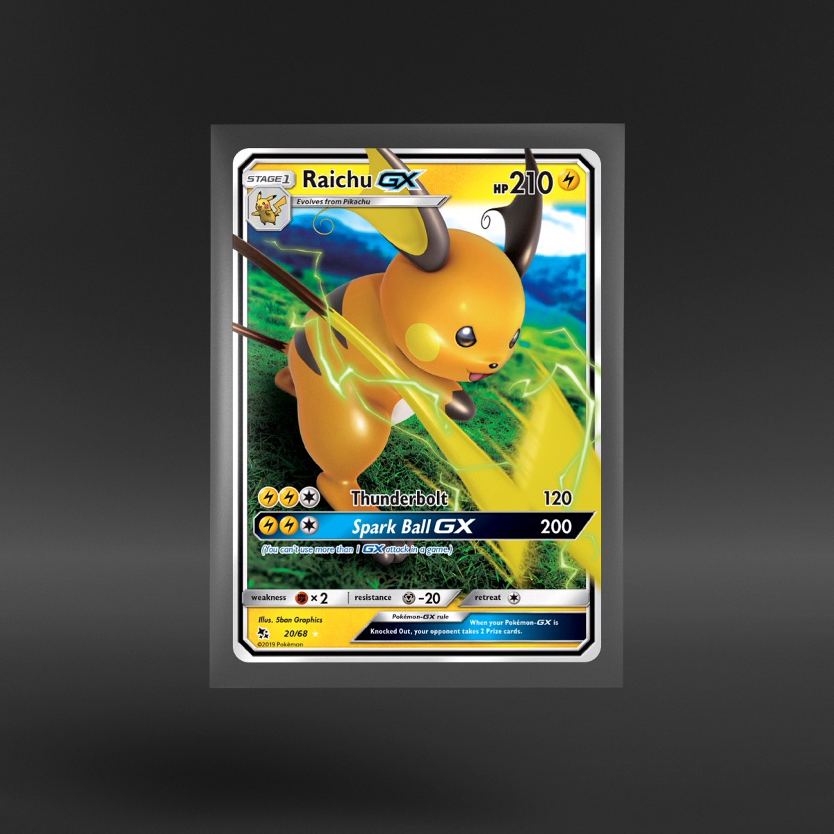 Hidden Fates #20/68 Raichu-GX