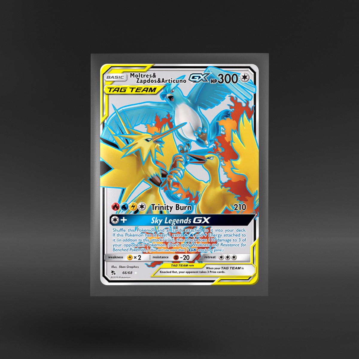 Hidden Fates #66/68 Moltres & Zapdos & Articuno-GX