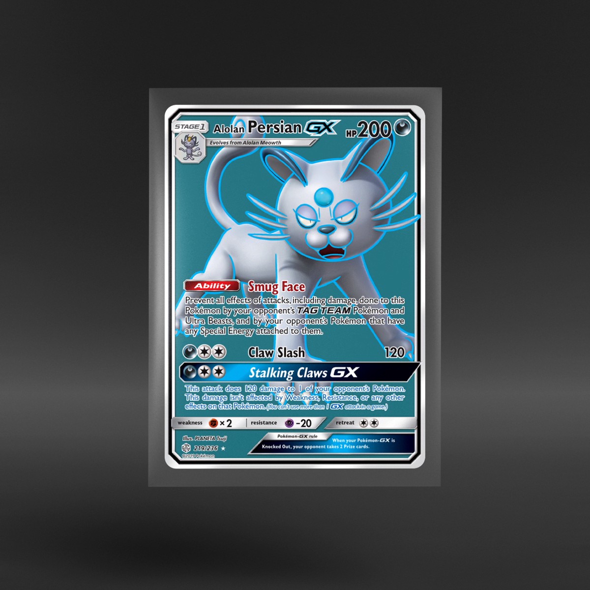 Cosmic Eclipse #219/236 Alolan Persian-GX