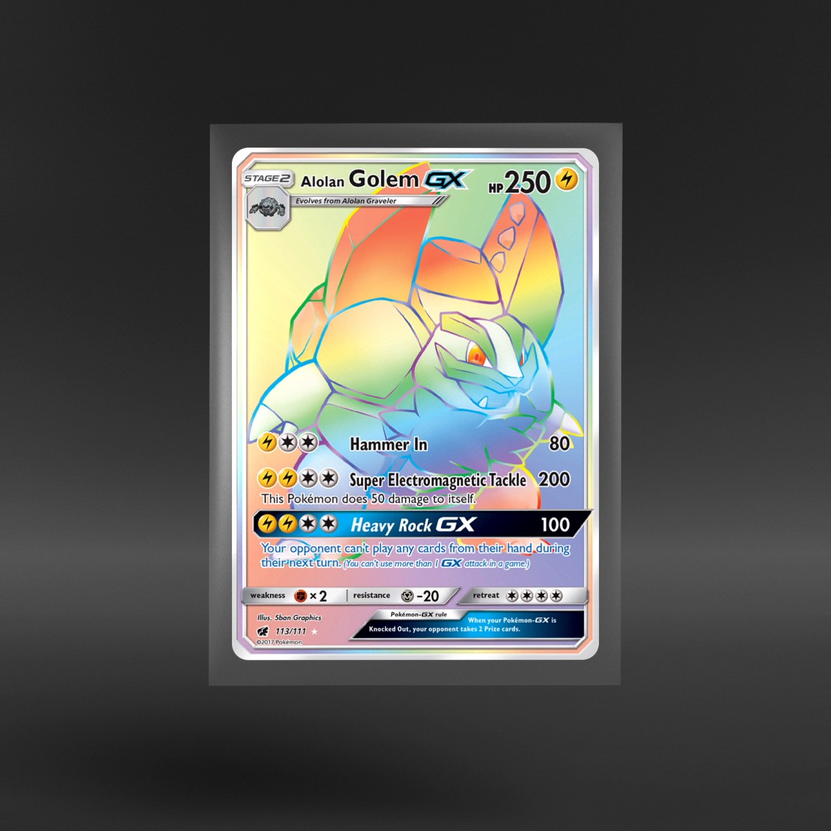 Crimson Invasion #113/111 Alolan Golem-GX