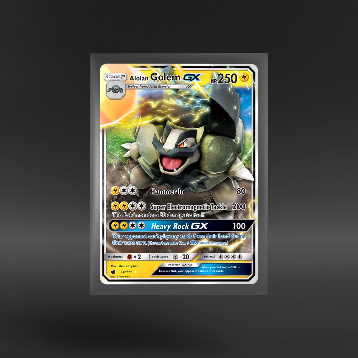 Crimson Invasion #34/111 Alolan Golem-GX