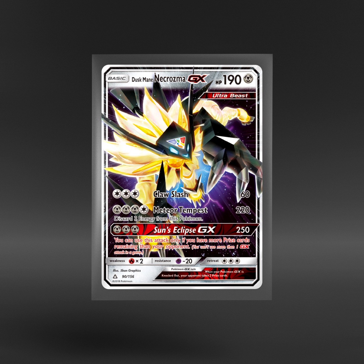 Ultra Prism #90/156 Dusk Mane Necrozma-GX