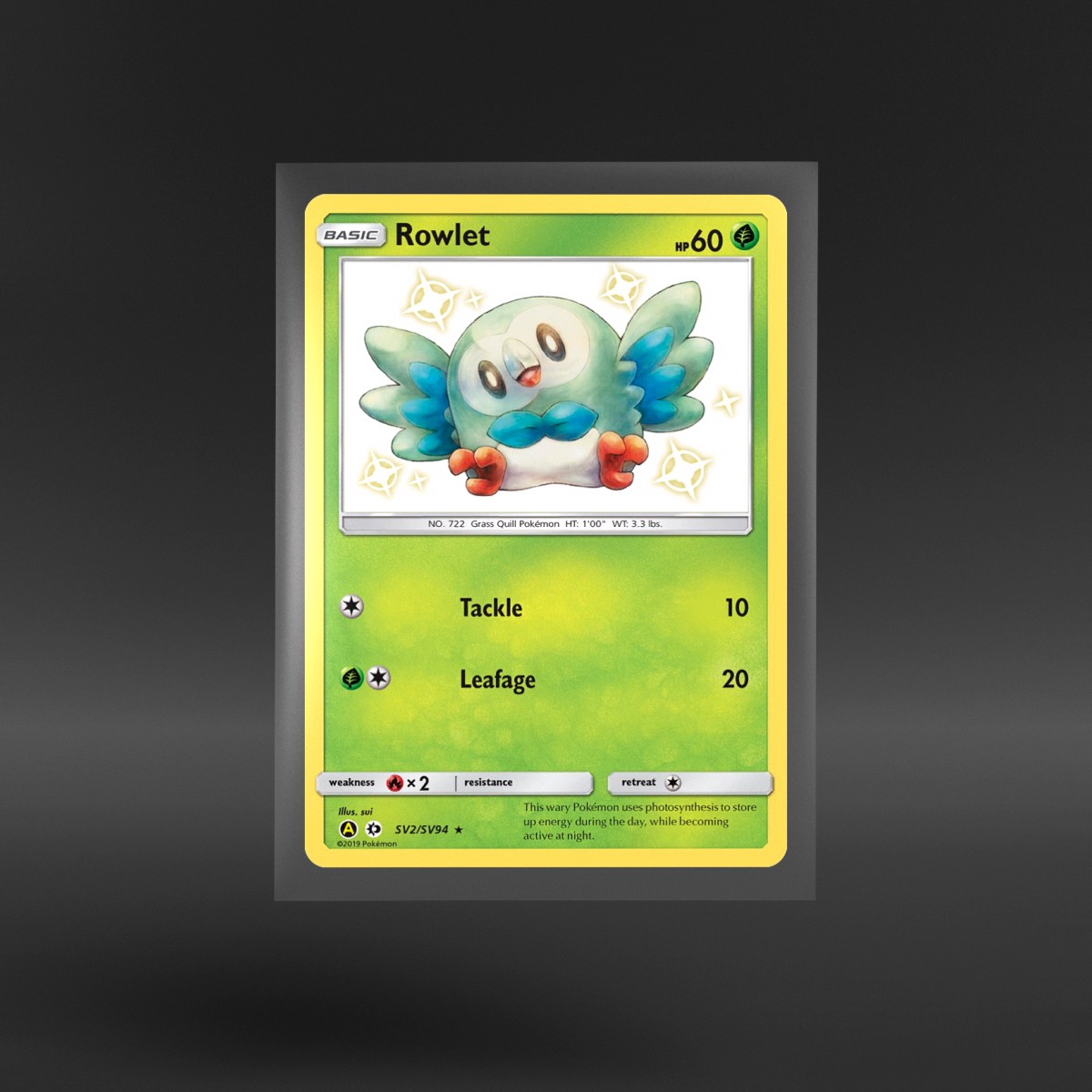 Hidden Fates Shiny Vault #SV2/SV94 Rowlet