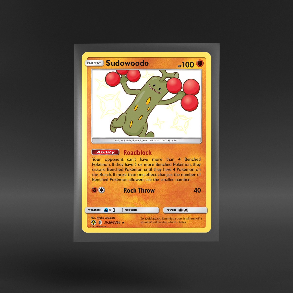 Hidden Fates Shiny Vault #SV20/SV94 Sudowoodo